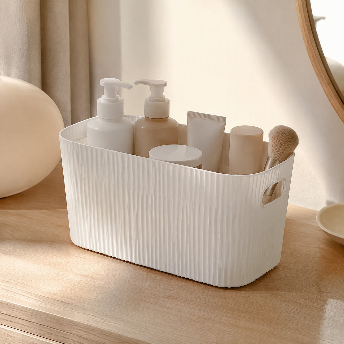 Ribstack™ Plastic Vertical Pattern Storage Box, styled close view