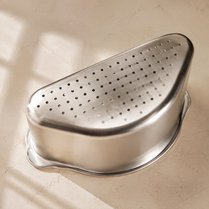 Steelsift™ 304 Stainless Steel Sink Drain Basket, material and detail close-up