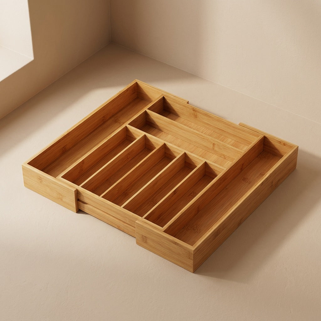 Bamboobox™ Bamboo Divided Storage Box