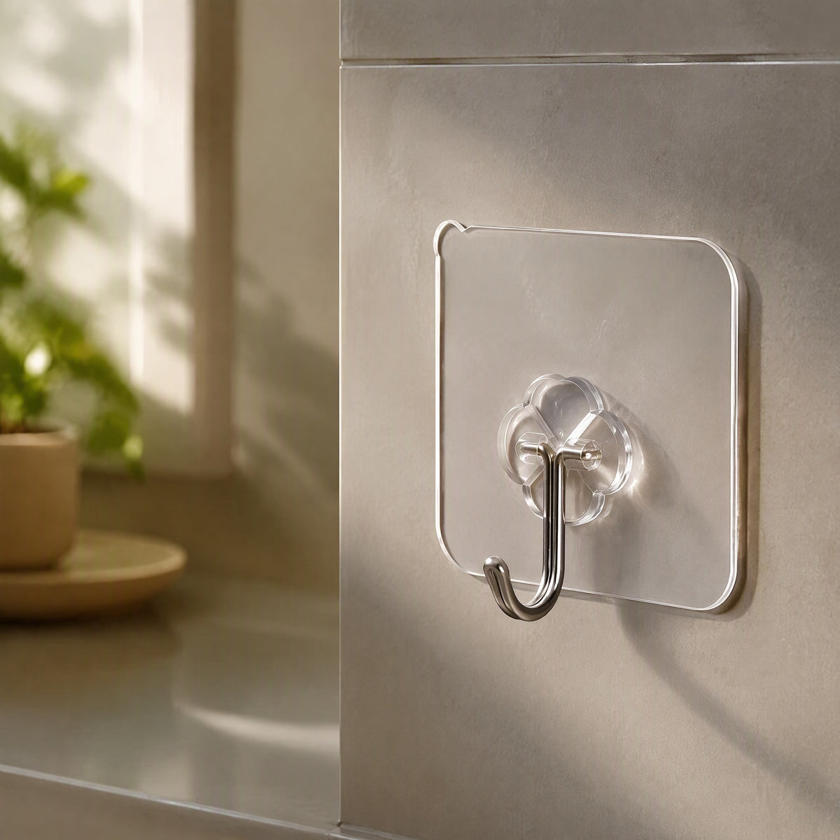 Hookhold™ Acrylic Adhesive Hook, styled close view