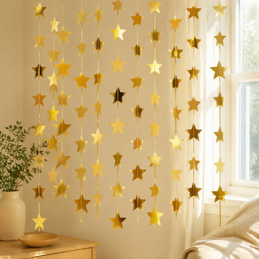 Starpetal™ Paper Star Flower Hanging Decoration in a calm home setting