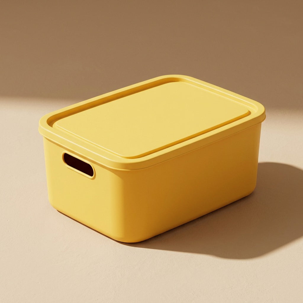 Drawerkeep™ Plastic Lidded Underwear Storage Box, material and detail close-up