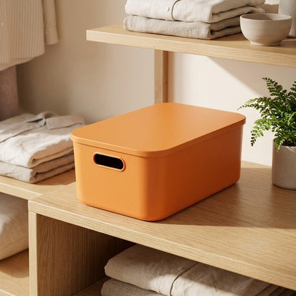Drawerkeep™ Plastic Lidded Underwear Storage Box in a calm home setting