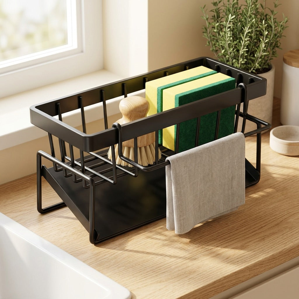 Countercove™ Countertop Kitchen Storage Rack in a calm home setting