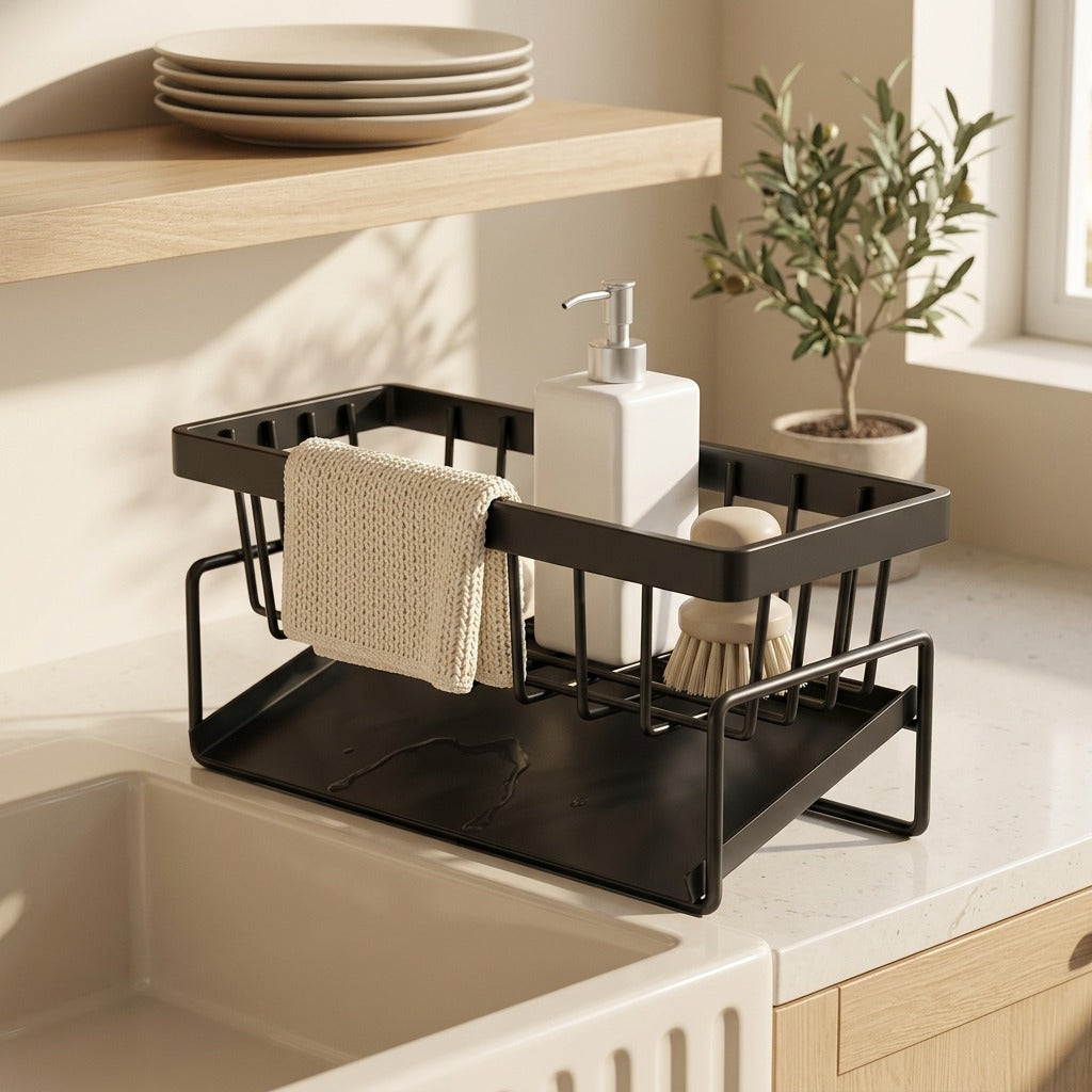 Countercove™ Countertop Kitchen Storage Rack, styled close view