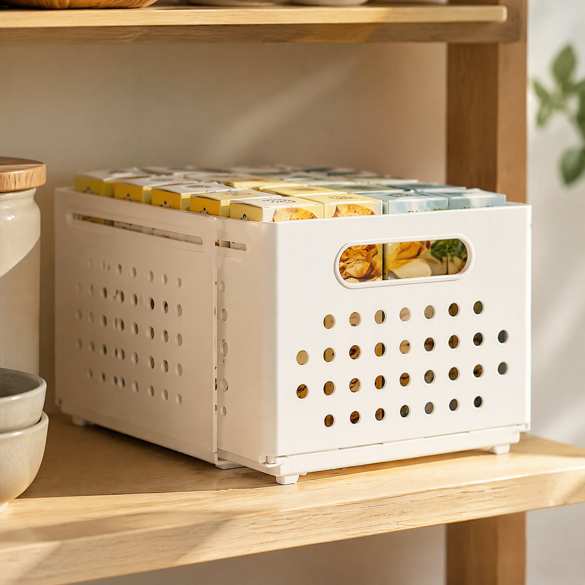 Cabinetuck™ Plastic Cabinet Storage Box, styled close view