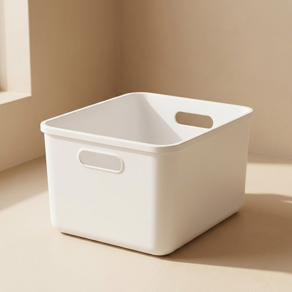 Basknest™ White Plastic Storage Basket