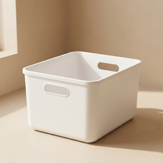 Basknest™ White Plastic Storage Basket