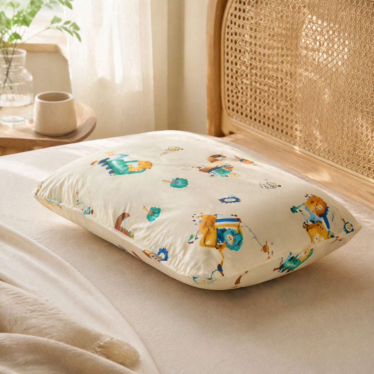 Patternnap™ Printed Nylon Spandex Pillowcase in a calm home setting