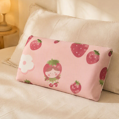 Patternnap™ Printed Nylon Spandex Pillowcase, styled close view