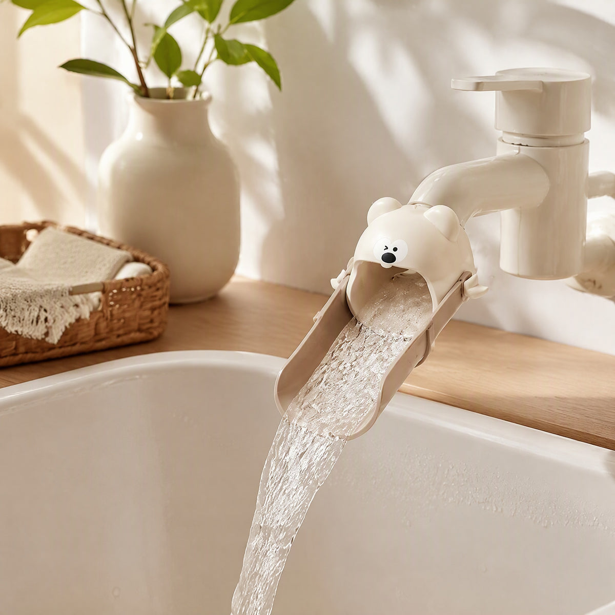 Tapreach™ Cartoon Faucet Extender for Hand Washing in a calm home setting