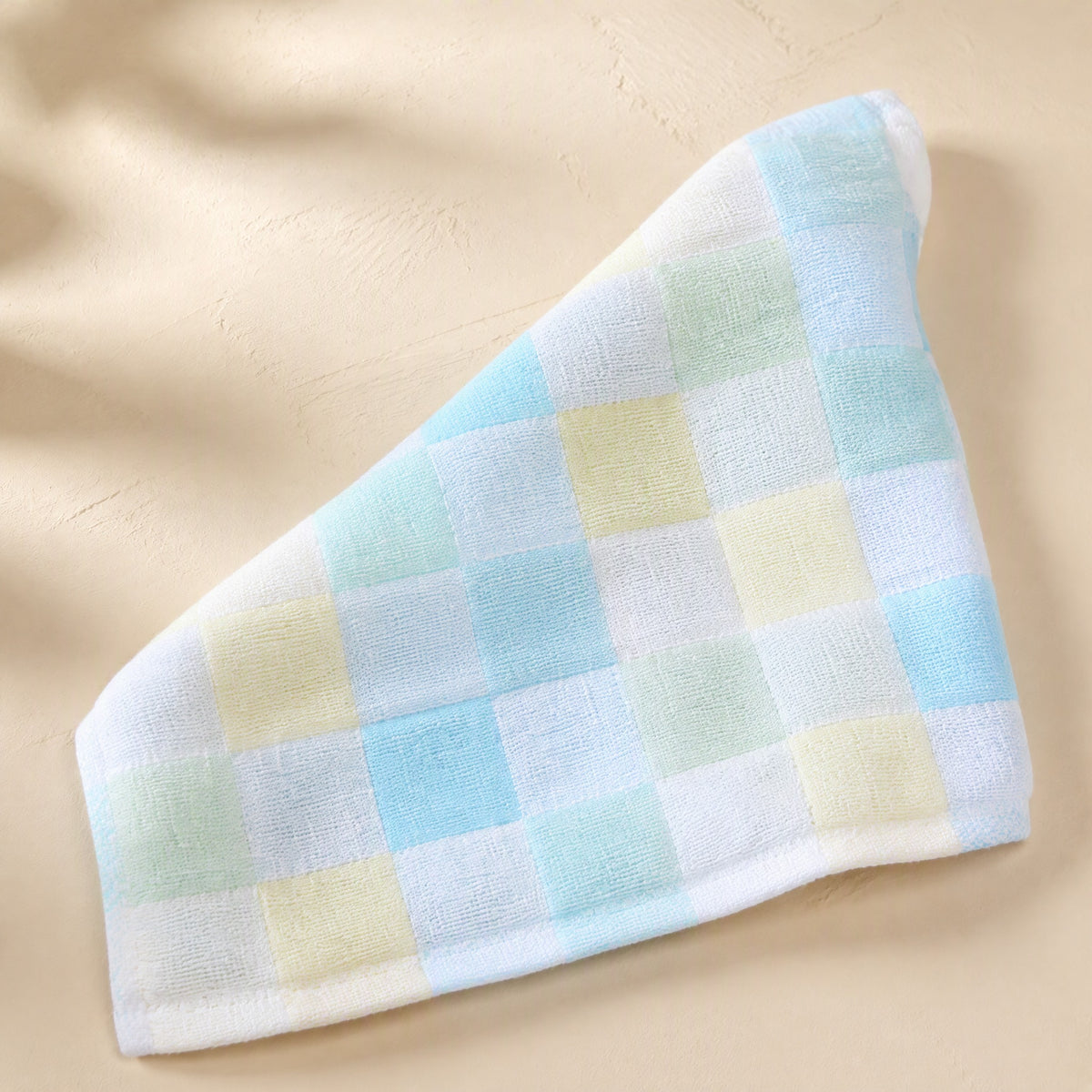 Softplaid™ Pure Cotton Plaid Gauze Towel, material and detail close-up