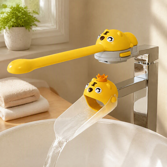 Littleflow™ Silicone Faucet Extender for Children in a calm home setting