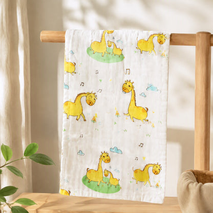 Gauzefold™ 6-Layer Cotton Gauze Square Towel in a calm home setting