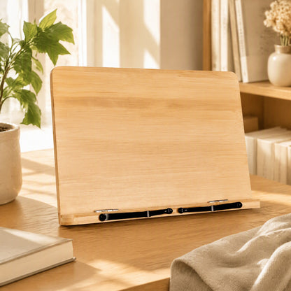 Bambooread™ Nanzhu Bamboo Book Stand in a calm home setting