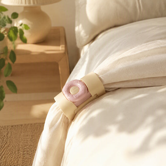 Quiltloop™ Donut Quilt Clips in a calm home setting