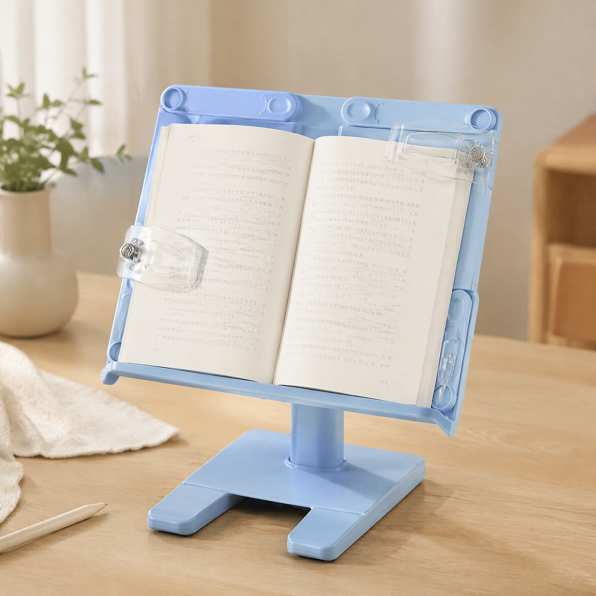 Readangle™ Plastic Reading Stand, styled close view