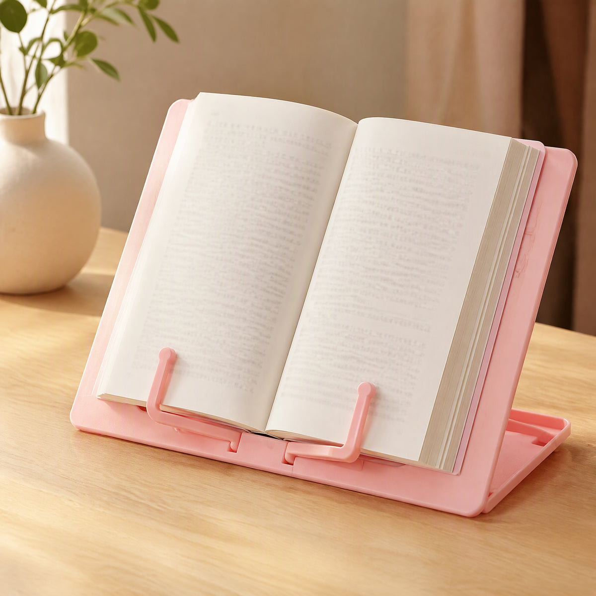 Pageease™ Plastic Book Reading Stand, styled close view