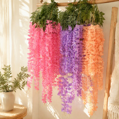 Wisterloom™ Silk Artificial Wisteria Flowers in a calm home setting