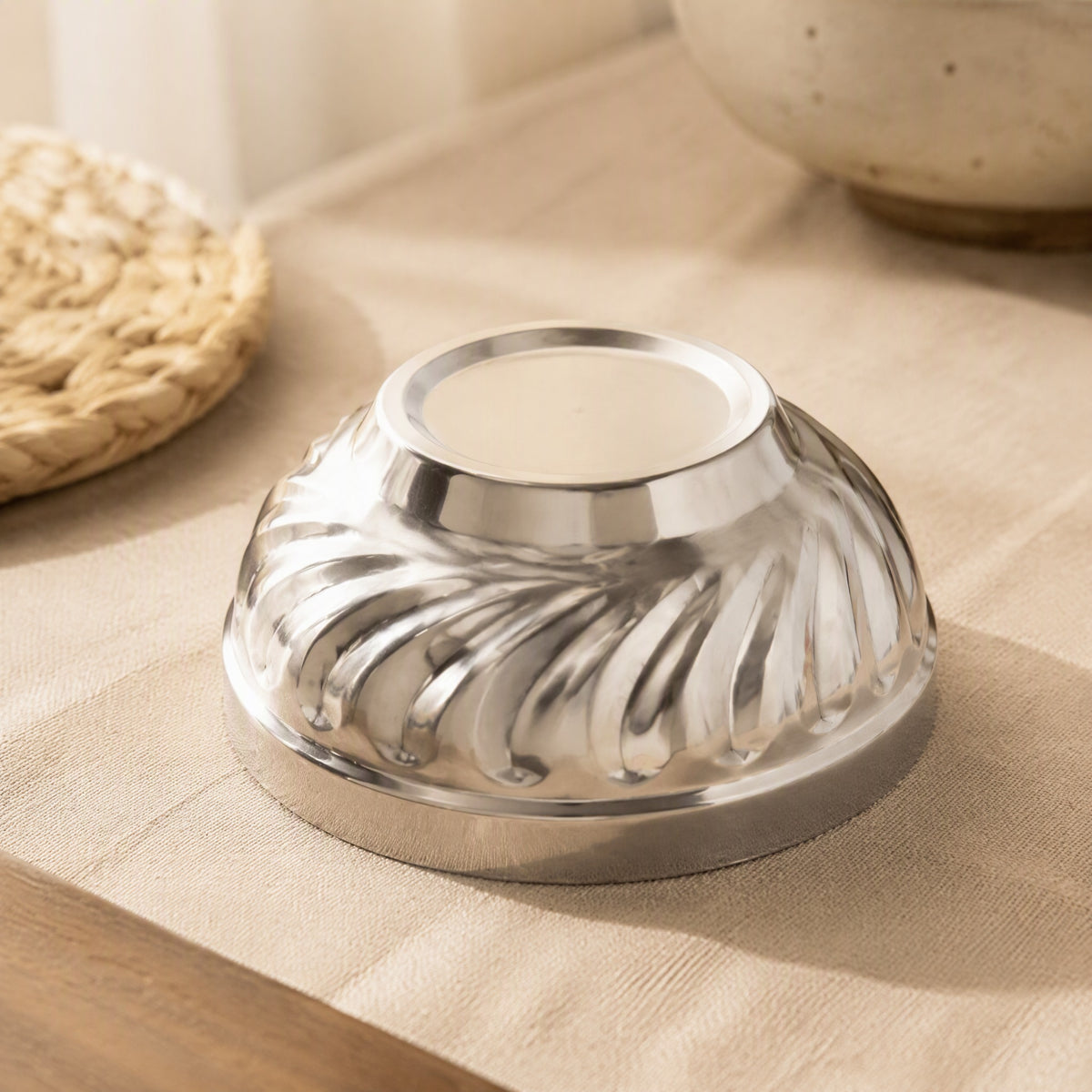 Soupshine™ Stainless Steel Soup Bowl, styled close view