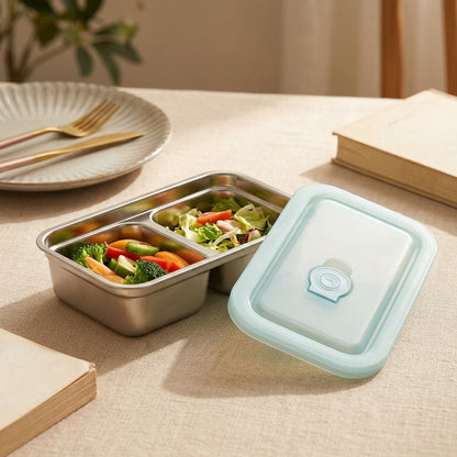 Tintrail™ 304 Stainless Steel Lunch Box, styled close view