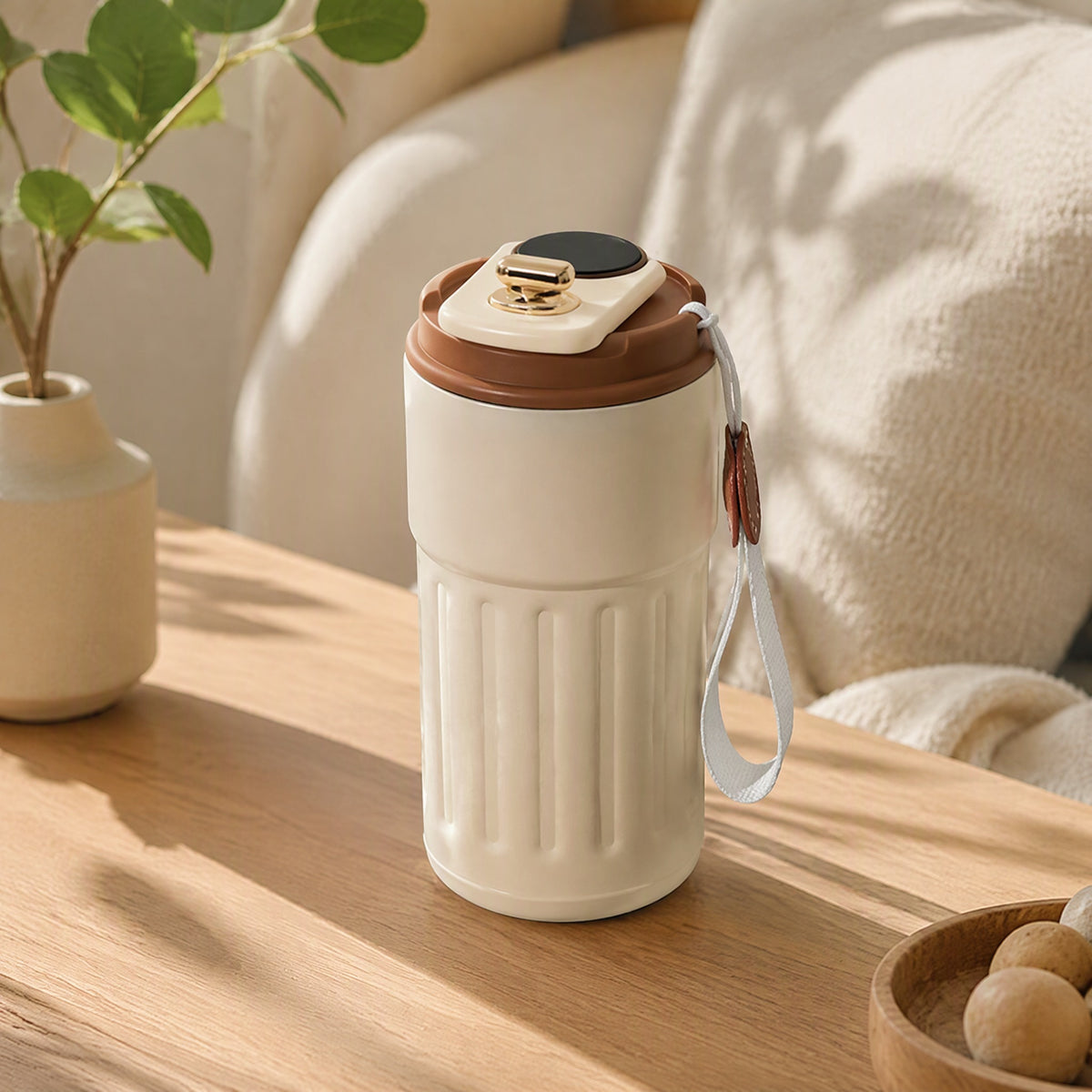 Sipstead™ 316 Stainless Steel Thermos Cup in a calm home setting