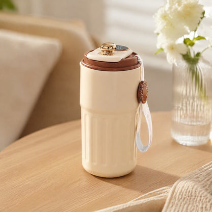 Sipstead™ 316 Stainless Steel Thermos Cup, styled close view