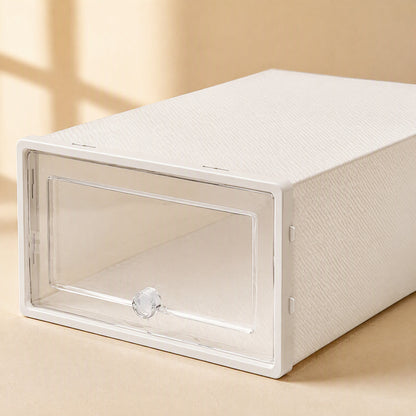 Shoestack™ Stackable Polypropylene Shoe Storage Box, material and detail close-up