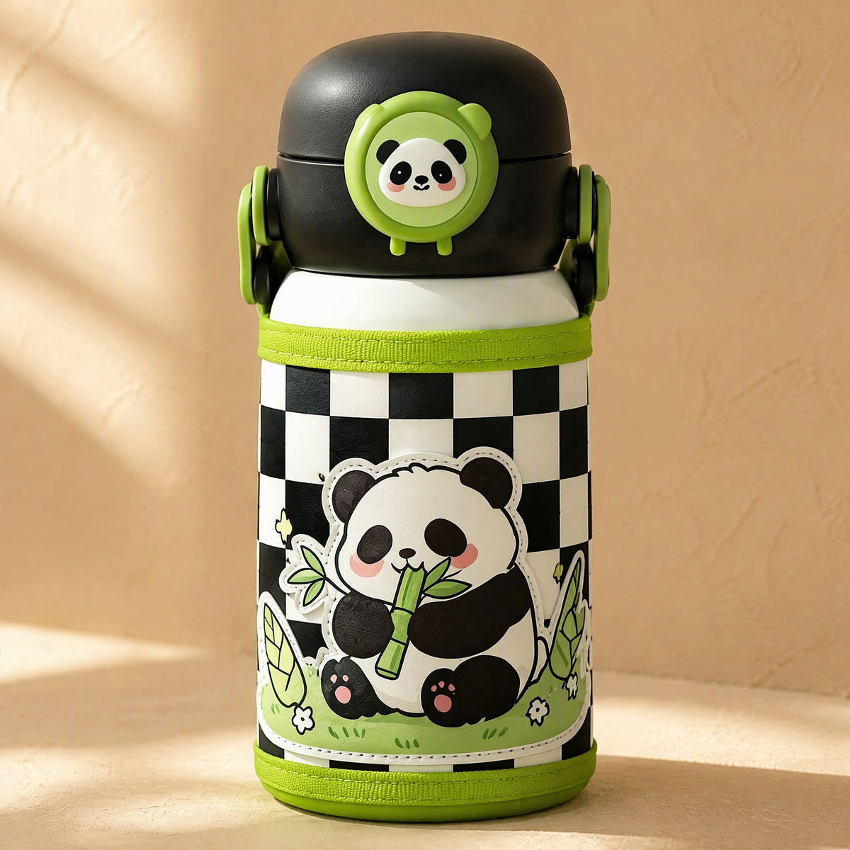 Siptherm™ 316 Stainless Steel Children's Thermos Cup, material and detail close-up