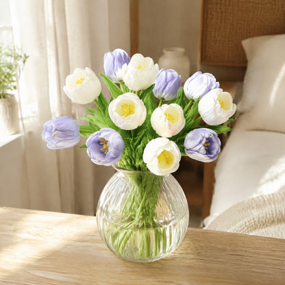 Tulipform™ Artificial Plastic Tulip Flower in a calm home setting