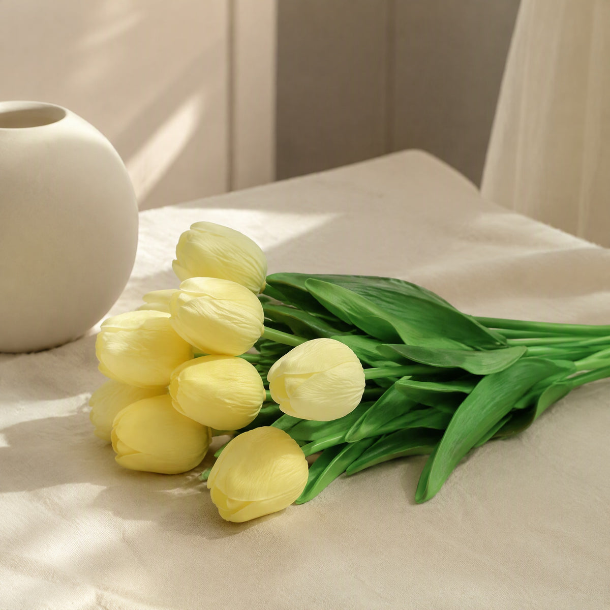 Tulipform™ Artificial Plastic Tulip Flower, styled close view