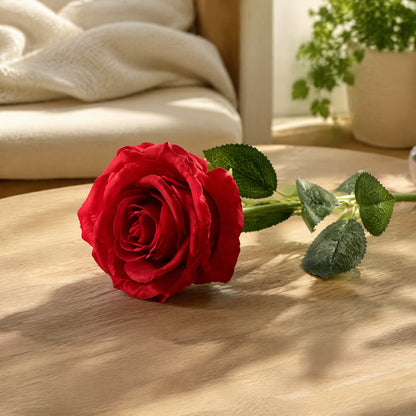 Velvetbloom™ Velvet Rose Artificial Flower in a calm home setting