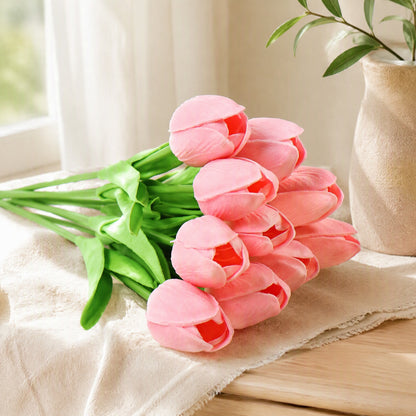 Tulipsoft™ PU Artificial Tulip Flower in a calm home setting