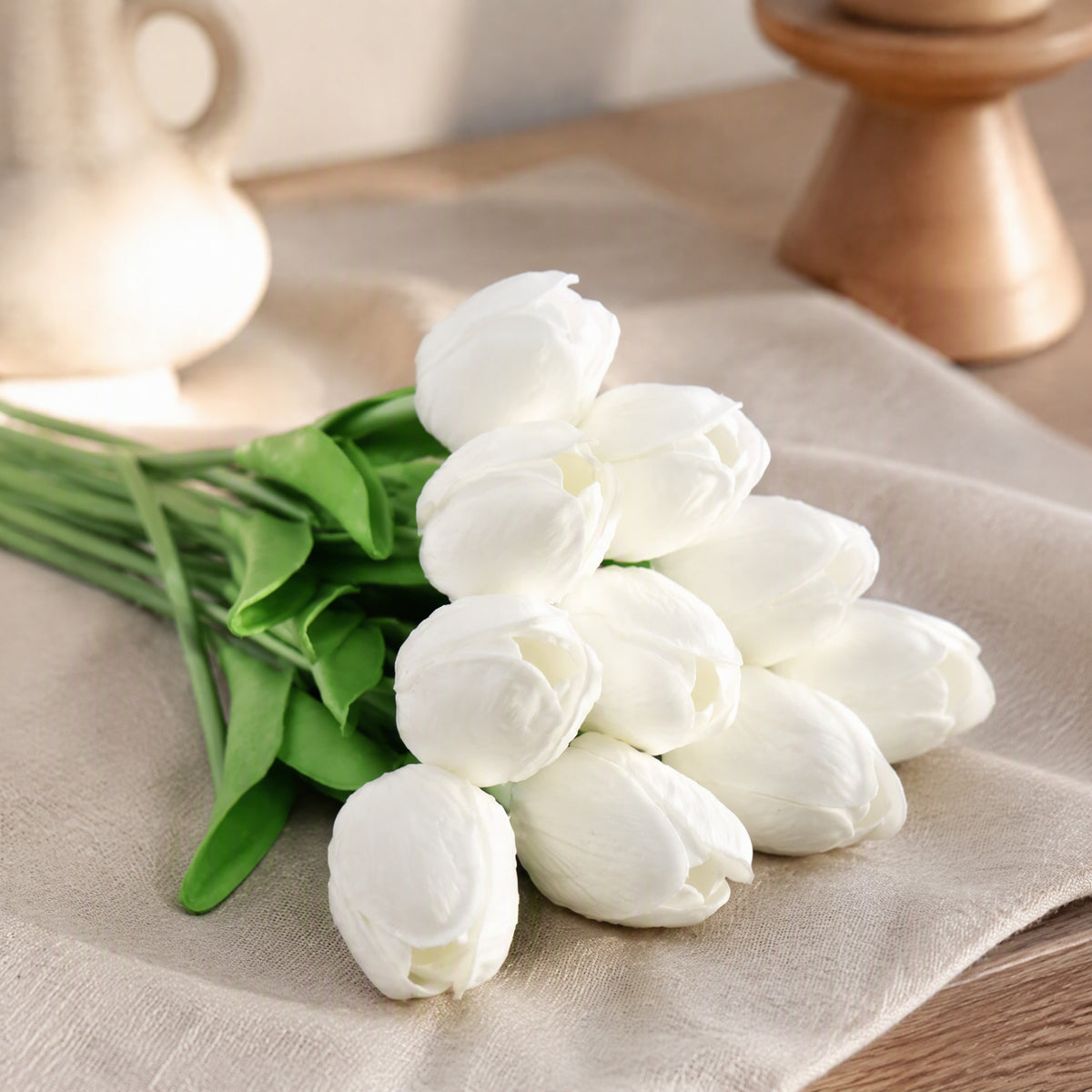 Tulipsoft™ PU Artificial Tulip Flower, styled close view