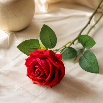 Rosecloth™ Artificial Rose Flower in Silk Cloth, styled close view
