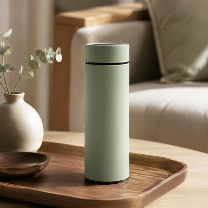 Steepour™ Stainless Steel Thermos Cup, styled close view