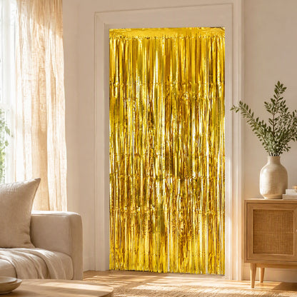Rainfrill™ Birthday Party Rain Curtain in a calm home setting