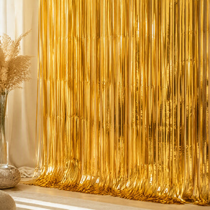Rainfrill™ Birthday Party Rain Curtain, styled close view