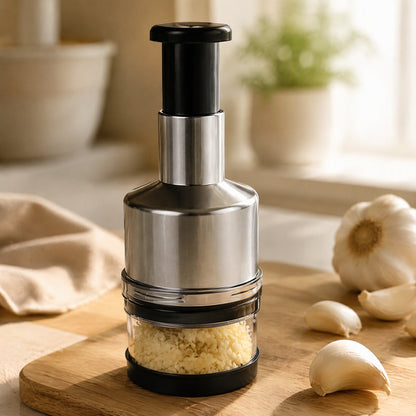 Clovesnip™ Stainless Steel Garlic Cutter Knife, styled close view