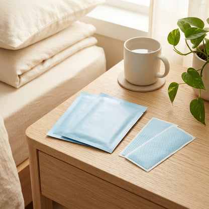 Calmchill™ Hydrogel Cooling Patch in a calm home setting