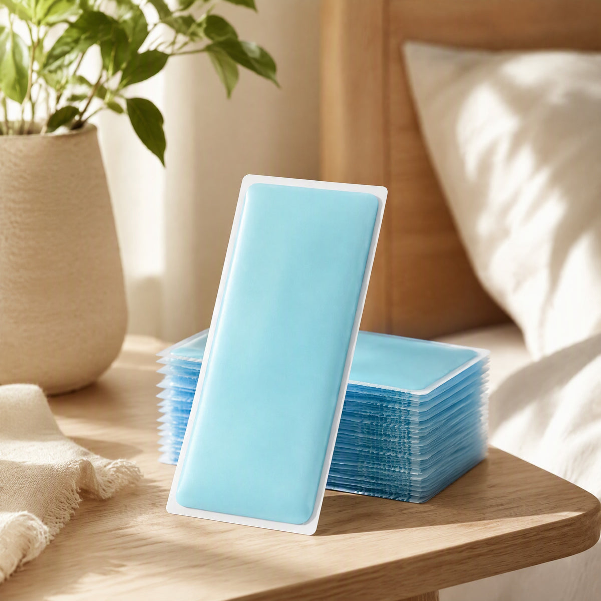 Coolpatch™ Hydrogel Cooling Patch in a calm home setting