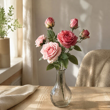 Rosestem™ Silk Artificial Rose Flower Branch in a calm home setting