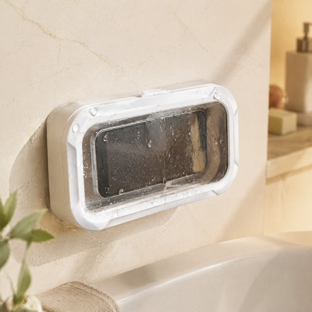 Touchdry™ Waterproof Phone Box With Touch Screen, styled close view