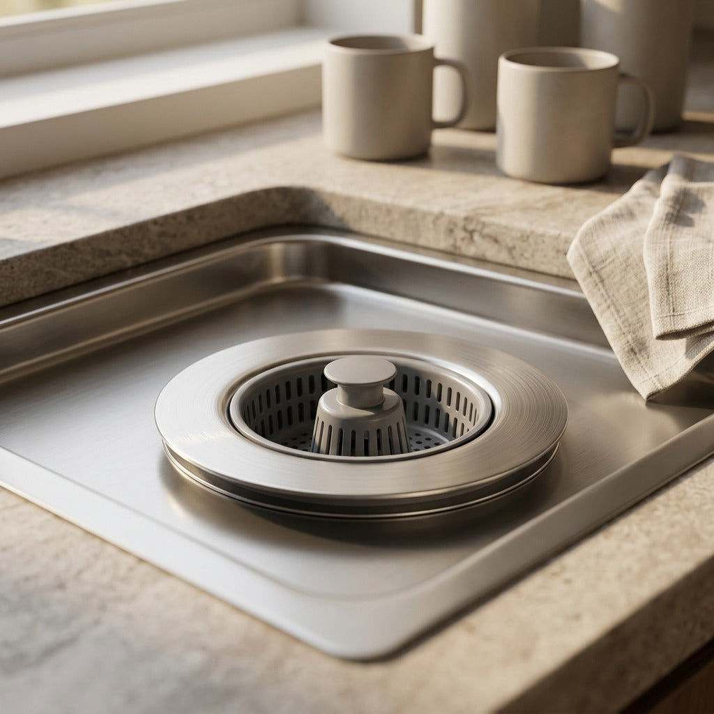 Flowstop™ Kitchen Sink Drain Plug, styled close view