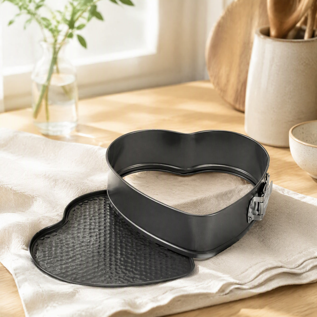 Moldsmith™ Carbon Steel Cake Mold in a calm home setting