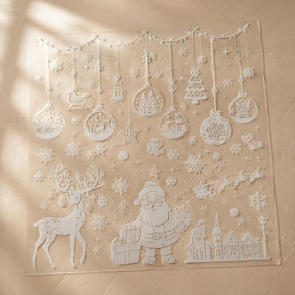 Frostpane™ Christmas PVC Window Stickers, material and detail close-up