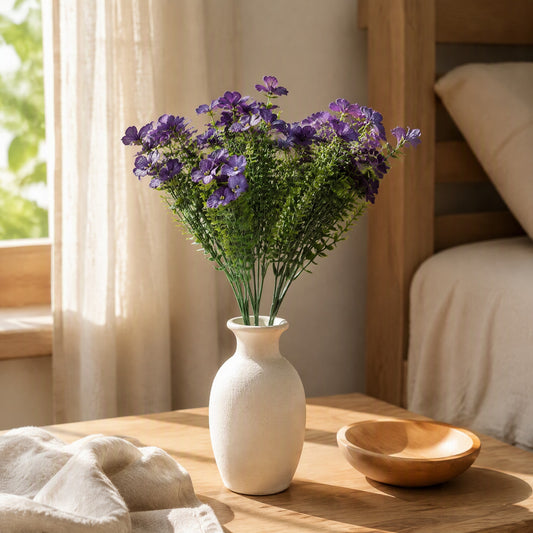 Leafsprig™ Plastic Eucalyptus Artificial Flower Bouquet in a calm home setting