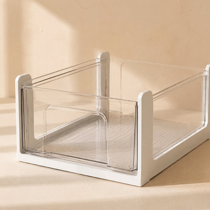 Stackpeek™ Clear Plastic Stackable Storage Box, material and detail close-up