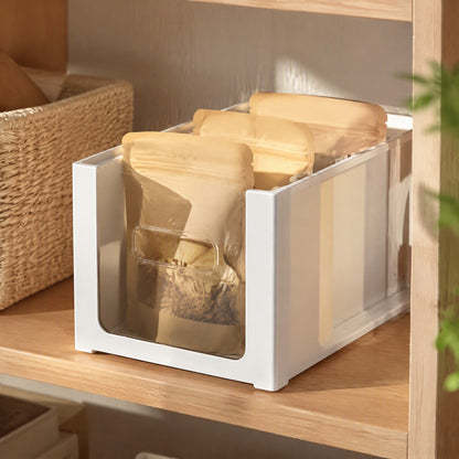 Stackpeek™ Clear Plastic Stackable Storage Box, styled close view