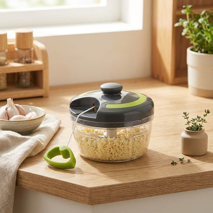 Clovedice™ Manual Garlic Mincer in a calm home setting